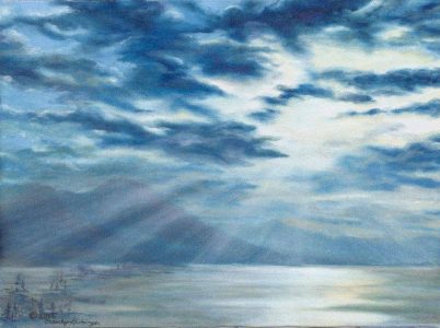 Daybreak bay of naples 7am-9x12