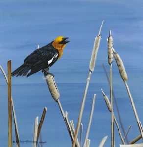 Springtime Suitor - 9x9 Acrylic